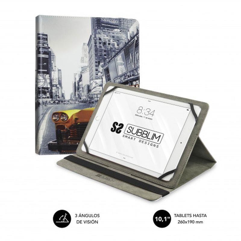 SUBBLIM FUNDA TABLET TRENDY CASE NY TAXI 10,1?-11?