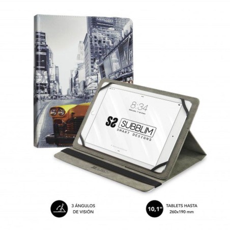 SUBBLIM FUNDA TABLET TRENDY CASE NY TAXI 10,1?-11?