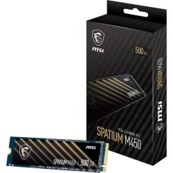 MSI DISCO DURO SSD M.2 SPATIUM M450 500GB PCIE4 LECTURA 3600MB/s - ESCRITURA 2300MB/s