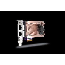 QNAP TARJETA DE RED Y ADAPTADOR M.2 PCI-E QM2-2P2G2T 2 unidades SSD PCIe Gen3 M.2 NVMe / tarjeta de expansión de 2 puertos de 2,