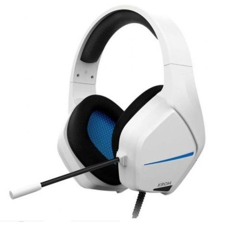 KROM AURICULARES CON MICRO KOPA MOVE BLANCOS DIADEMA AJUSTABLE/ JACK 3.5