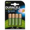 DURACELL PAQUETE DE 4 PILAS RECARGABLE ULTRA 2500MAH AA DURDLLR6P4B