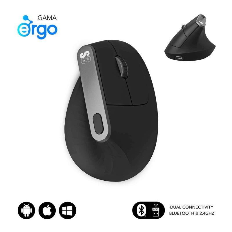 SUBBLIM RATON NATURE VERTICAL ERGO DUAL MOUSE BATTERY BLACK