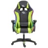 POWERGAMING SILLA GAMING LED RGB NEGRO/VERDE INCLUYE COJINES CERVICAL Y LUMBAR