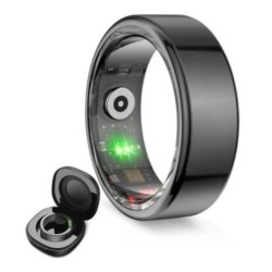 KSIX ANILLO INTELIGENTE SATURN TALLA M/ 19.8 MM NEGRO NOTIFICACIONES / FRECUENCIA CARDIACA
