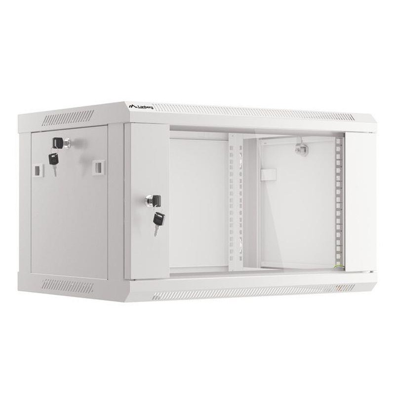 LANBERG ARMARIO RACK 19 6U GRIS 600X450 FLAT PACK V2 PUERTA CRISTAL