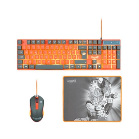 FR-TEC PACK GAMING PC DRAGON BALL SUPER TECLADO + RATON + ALFOMBRILLA