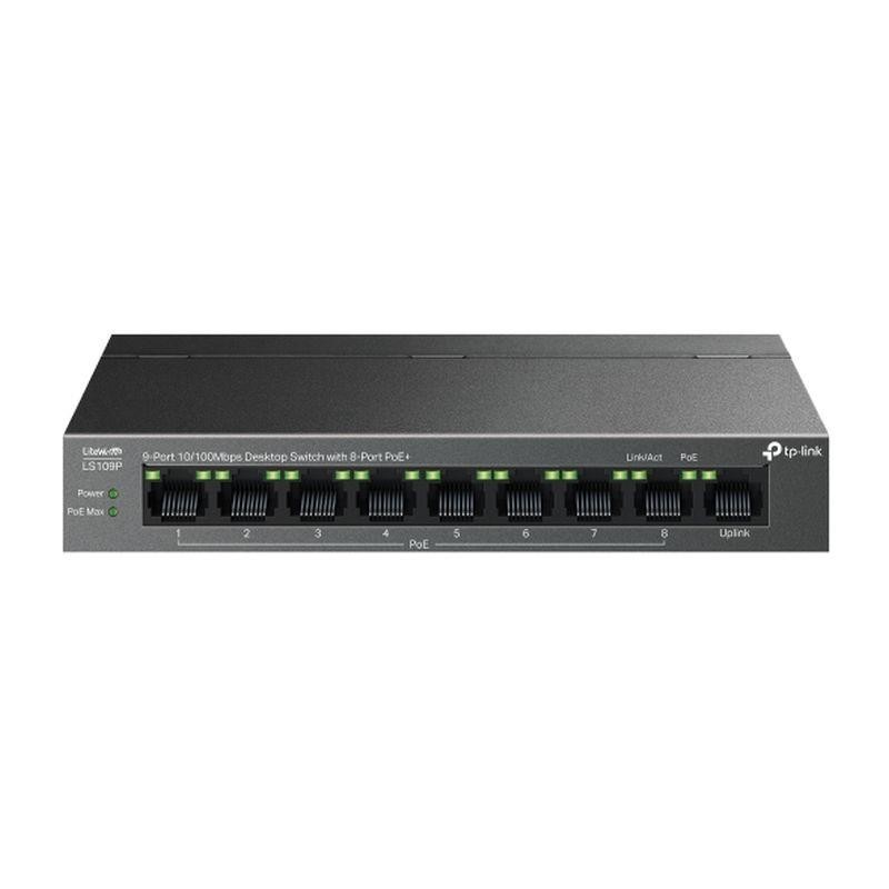 TP-LINK SWITCH GIGABIT DE SOBREMESA 9 PUERTOS 10/100 MBPS 8 PUERTOS POE+