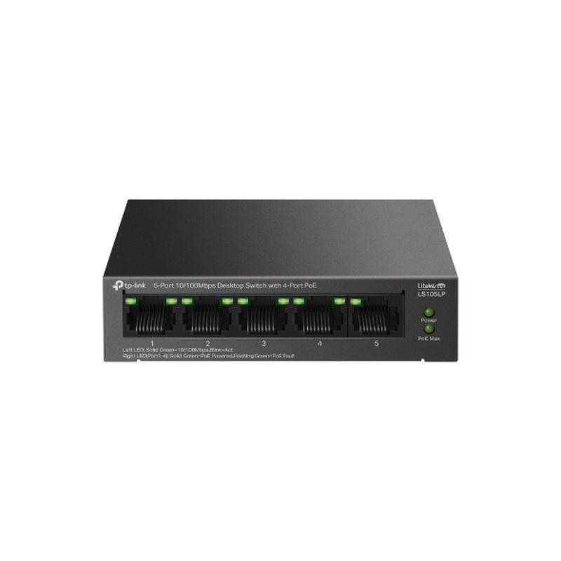 TP-LINK SWITCH GIGABIT DE SOBREMESA 5 PUERTOS 10/100 MBPS 4 PUERTOS POE