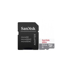 SANDISK MICRO SD 64GB ULTRA CON ADAPTADOR CLASE 10 / 100MBS