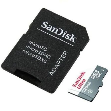 SANDISK TARJETA MICRO SD ULTRA 128GB MICROSDXC CON ADAPTADOR CLASE 10/ 80MBPS