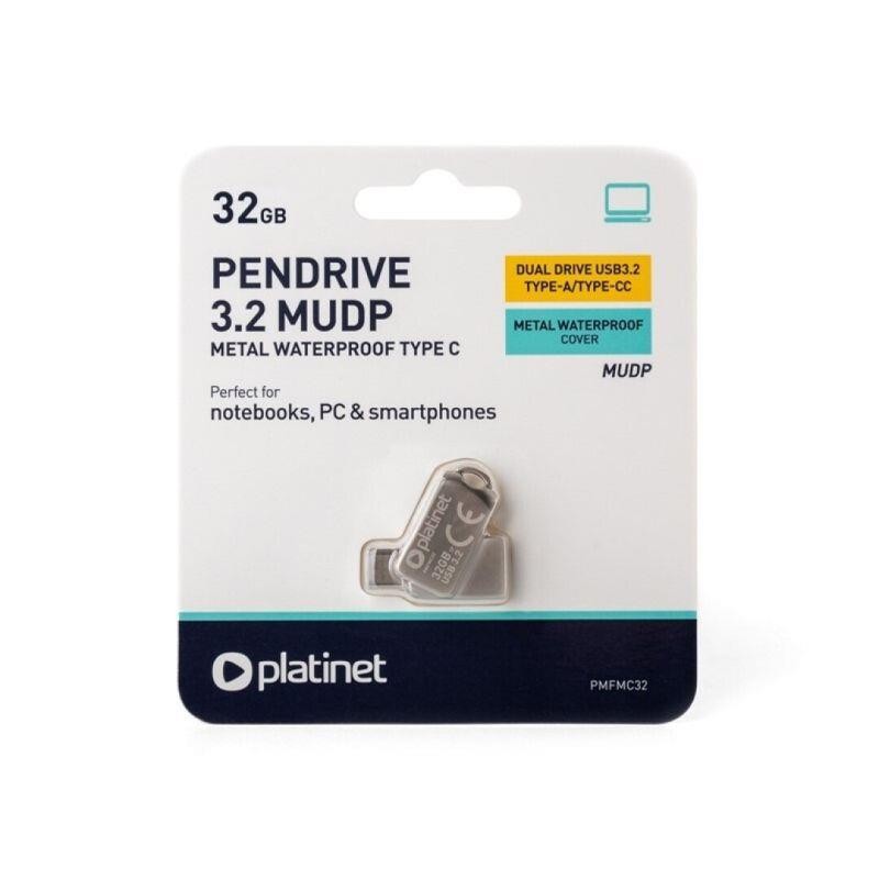 PLATINET PENDRIVE 32GB USB 3.2 PMFMC32 USB-C METAL