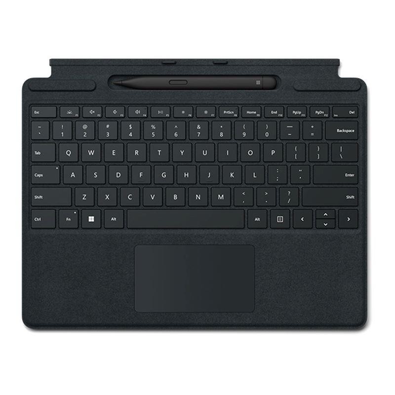 MICROSOFT TECLADO SURFACE PRO 8, 9, PRO X CON TOUCHPAD Y RANURA SLIM PEN 2 NEGRO (incluye el lapiz)