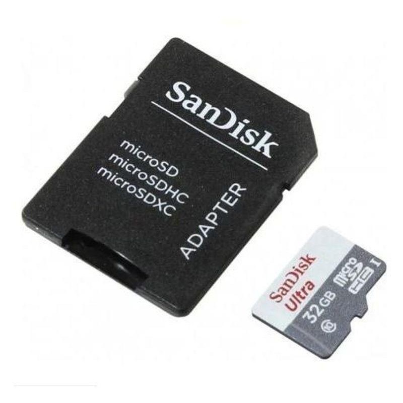 SANDISK MICRO SD 32GB ULTRA CON ADAPTADOR CLASE 10 / 100MBS