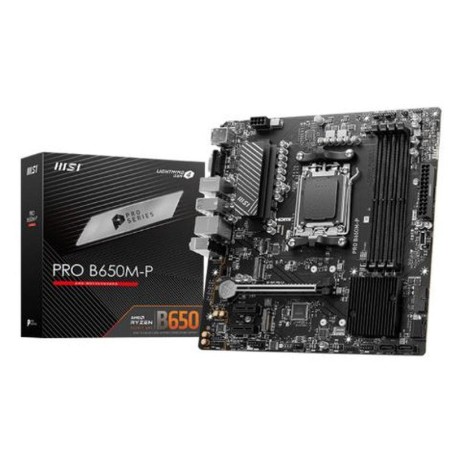 MSI PLACA BASE PRO B650M-P AM5 MATX 4XDDR5 AMD,AM5,B650,4DDR5,192GB,VGA+HDMI+DP,4SATA3+2M.2,2.5GBE,7USB3.2,MATX