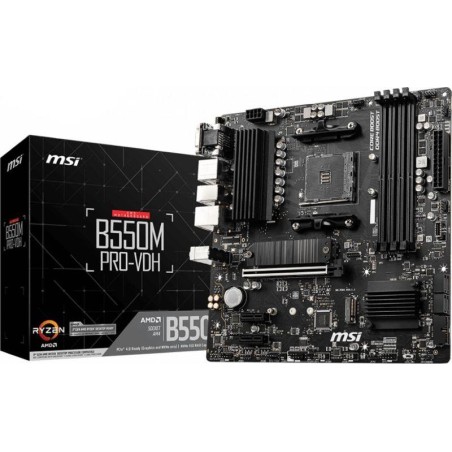 MSI PLACA BASE B550M PRO-VDH AM4 MATX 4XDDR4 3rd Gen AMD/ MATX/4XDDR4/ HDMI/VGA/DP.