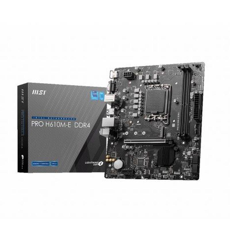 MSI PLACA BASE PRO H610M-E D4 DDR4 LGA1700 GEN 12.ª / 2xDDR4 / 1xM.2