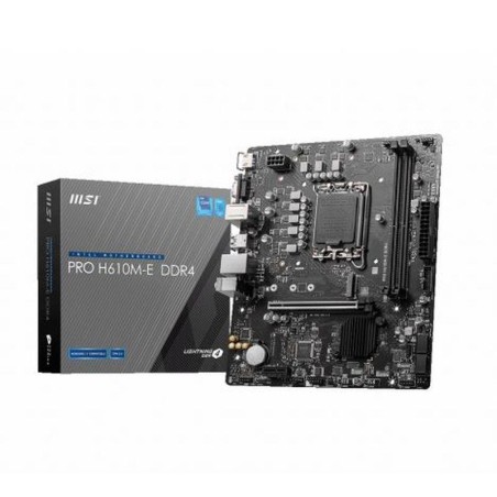 MSI PLACA BASE PRO H610M-E D4 DDR4 LGA1700 GEN 12.ª / 2xDDR4 / 1xM.2