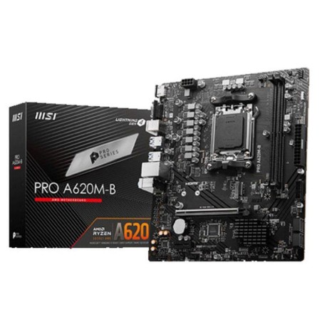 MSI PLACA BASE PRO A620M-B SOCKET AM5 AM5 / A620/ 2DDR4 / 128GB / VGA+HDMI / 2.5GB LAN / 4SATA3+1XM.2 / 6USB3.2 / MATX