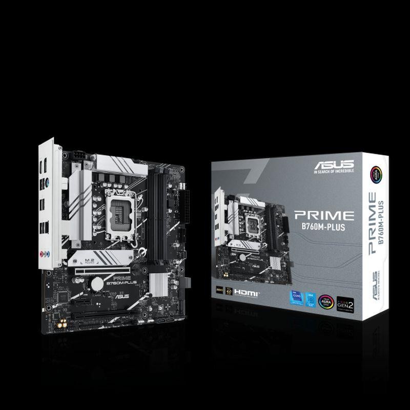 ASUS PLACA BASE PRIME B760M-PLUS LGA1700 MATX Intel® de 14.ª, 13.ª y 12.ª/ 4xDDR5 / HDMI/ DP/ 4x SATA/ 2xM.2/ 5xUSB3.2/ 1xUSB-C
