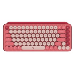 LOGITECH TECLADOMECANICO POP KEYS WIRELESS CON EMOJIS COLOR ROSA HEARTBREAKER
