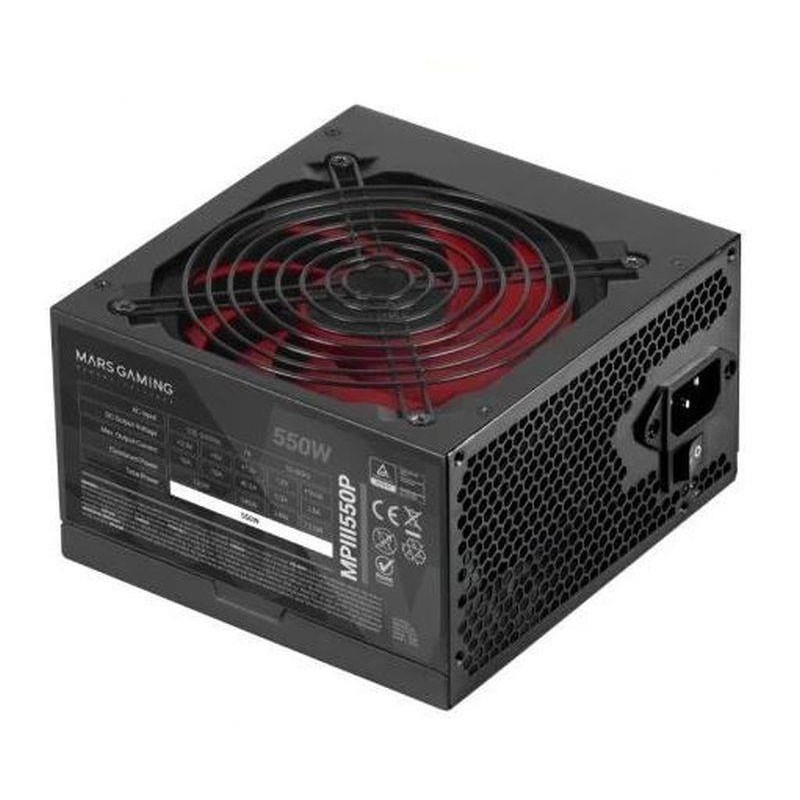 MARS GAMING FUENTE DE ALIMENTACION MPIII550P 550W NEGRA VENTILADOR 12CM