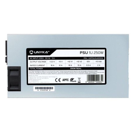UNYKA FUENTE DE ALIMENTACION PARA SERVIDOR FLEX 1U 250W VENTILADOR 40MM/ Destinada A Reparaciones