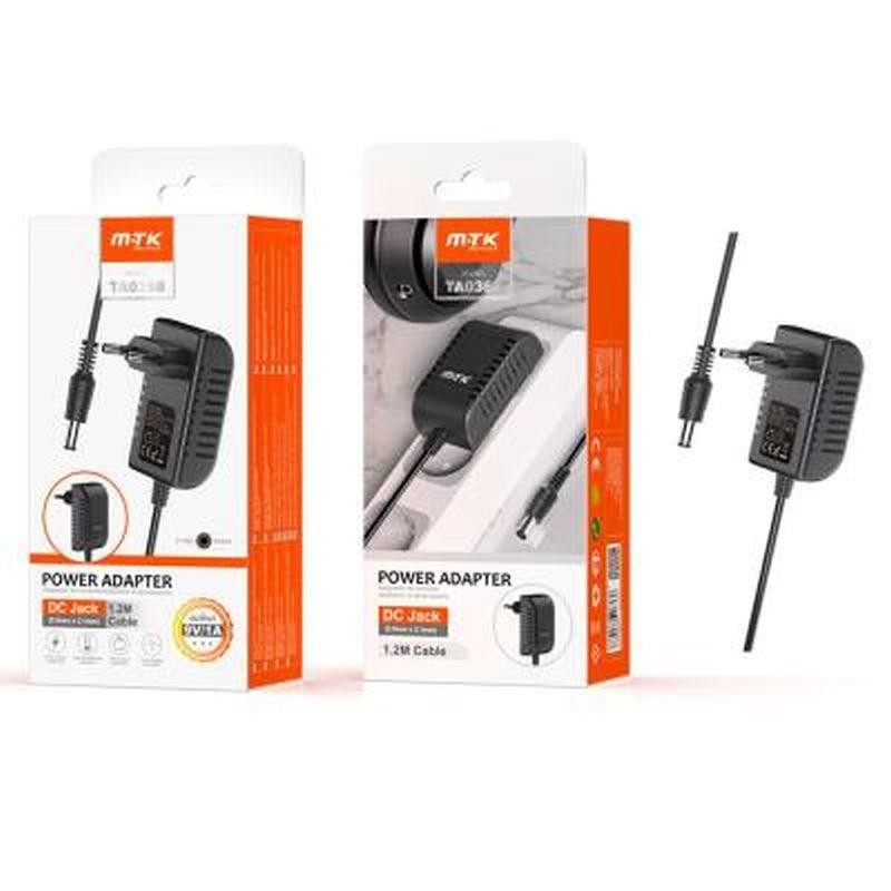 MTK CARGADOR UNIVERSAL 9W TA0368 PARA ROUTER / LCD / PORTATIL 9v 1a 5.5x2.1mm / 0053682