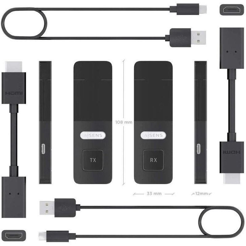 AISENS ADAPTADOR DE VIDEO INALAMBRICO HDMI A HDMI