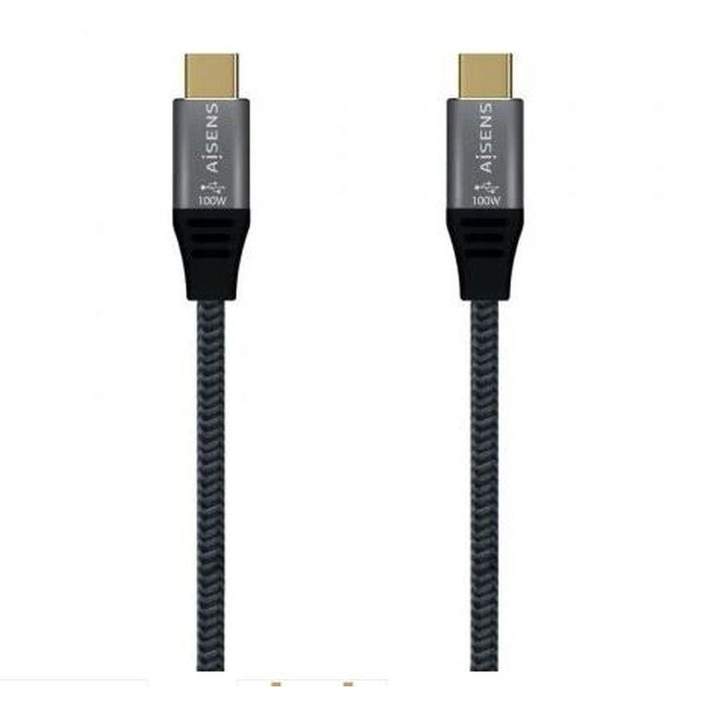 AISENS CABLE USB-C A USB-C 2.0 1M GRIS 5A 100W