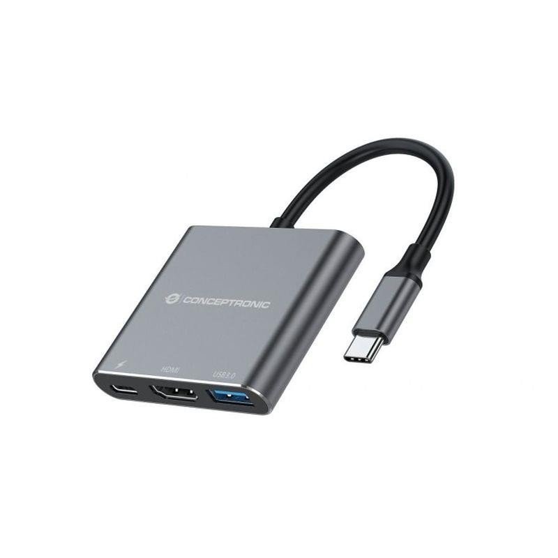 CONCEPTRONIC HUB USB-C A PUERTOS USB 3.0 / USB-A / HDMI