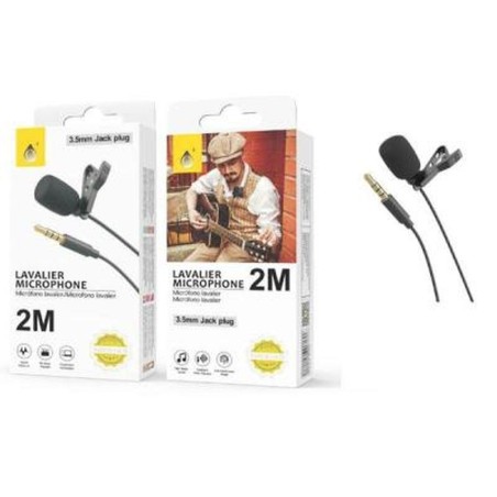 ONE+ MICROFONO CON CLIP SOLAPA NR9143 2M/ NEGRO