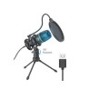 MTK MICROFONO DE CONDENSADOR TR9162 / REDUCCION DE RUIDO / SOPORTE DE TRIPODE / CABLE USB 2.0