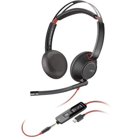 HP POLY AURICULAR USB-C POLY BLACKWIRE 5220 + JACK 3,5MM + ADAPTADOR USB-A