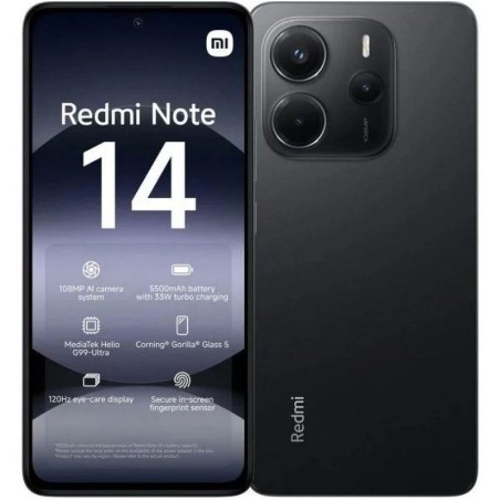XIAOMI SMARTPHONE REDMI NOTE 14 6GB 128GB NEGRO OC/6GB/128GB/6,67 /ANDROID
