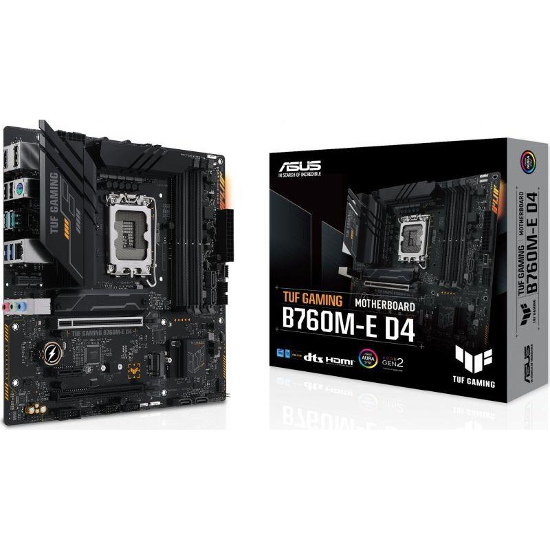 ASUS PLACA BASE TUF GAMING B760M-E D4 MICRO ATX LGA1700 GEN 12.ª -13.ª / 4xDDR4 / 2xM.2