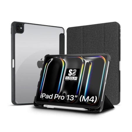 SUBBLIM FUNDA TABLET CLEAR SHOCK CASE IPAD PRO 12.9 2024 NEGRO