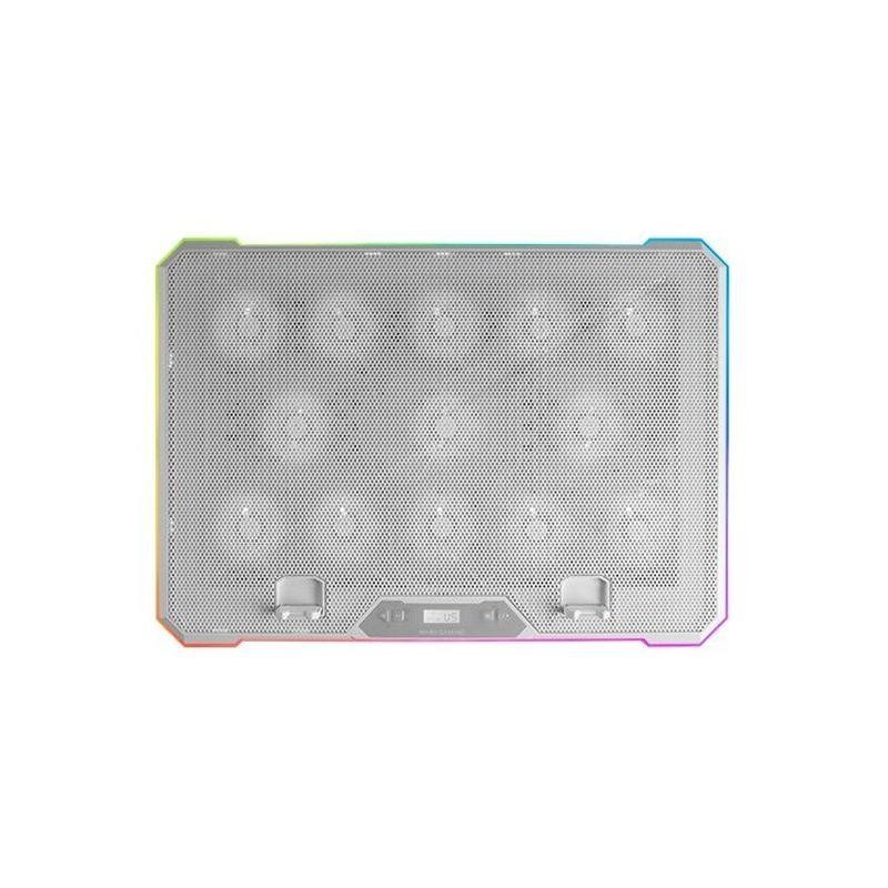 MARS GAMING SOPORTE REFRIGERANTE MNBC13 PARA PORTATILES + MOVIL BLANCA hasta 17/ Iluminación LED