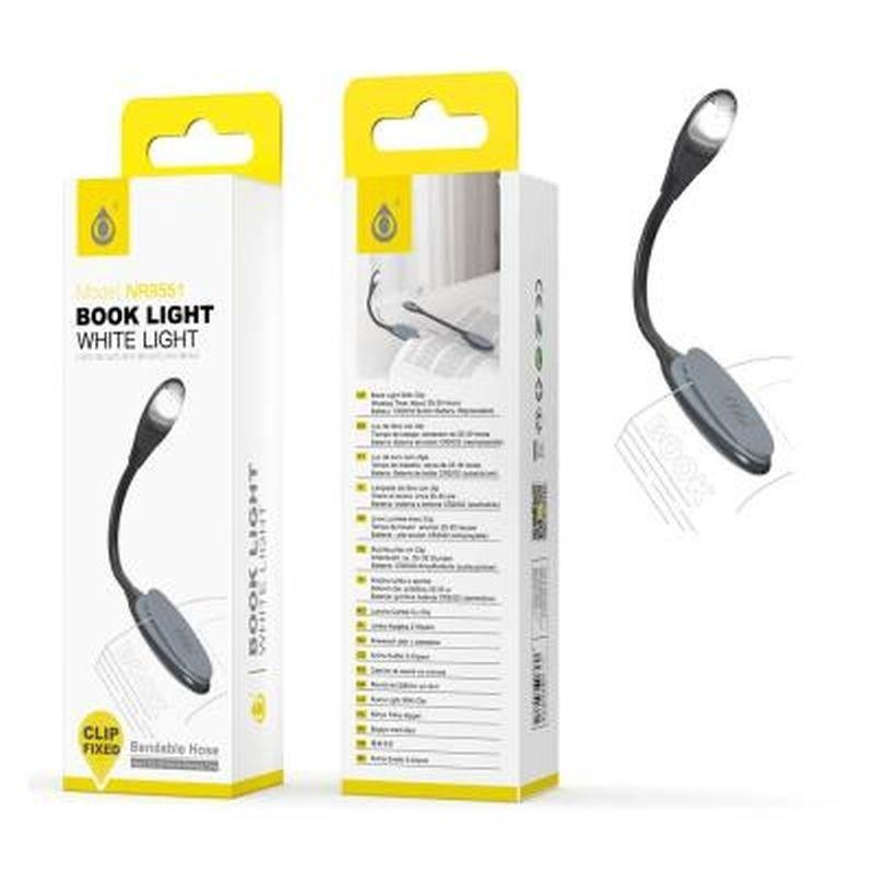 ONE+ LAMPARA MINI DE LECTURA NR9551 Brazo flexible / Negro-Gris / One + / 2905510