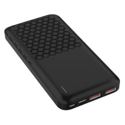 PLATINET POWER BANK 10000mAH CARGA RAPIDA NEGRO PMPB10OP17