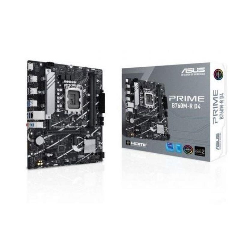 ASUS PLACA BASE PRIME B760M-R D4 LGA1700 MICRO ATX GEN 12.ª-13.ª-14.ª / 2xDDR4 / 2xM.2