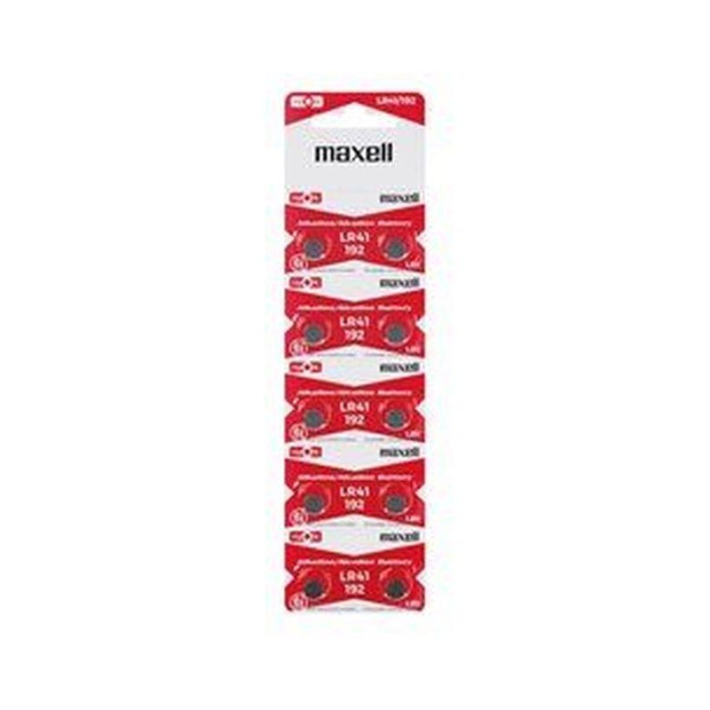 MAXELL PILA BOTON ALCALINA LR41 AG3 1,5V BLISTER*10