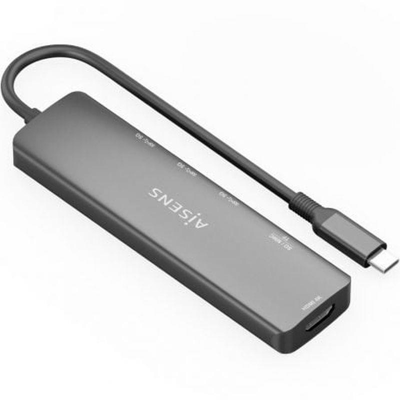 AISENS DOCKING STATION USB-C A 6 EN 1 1xHDMI/ 3xUSB/ 1xLector Tarjetas