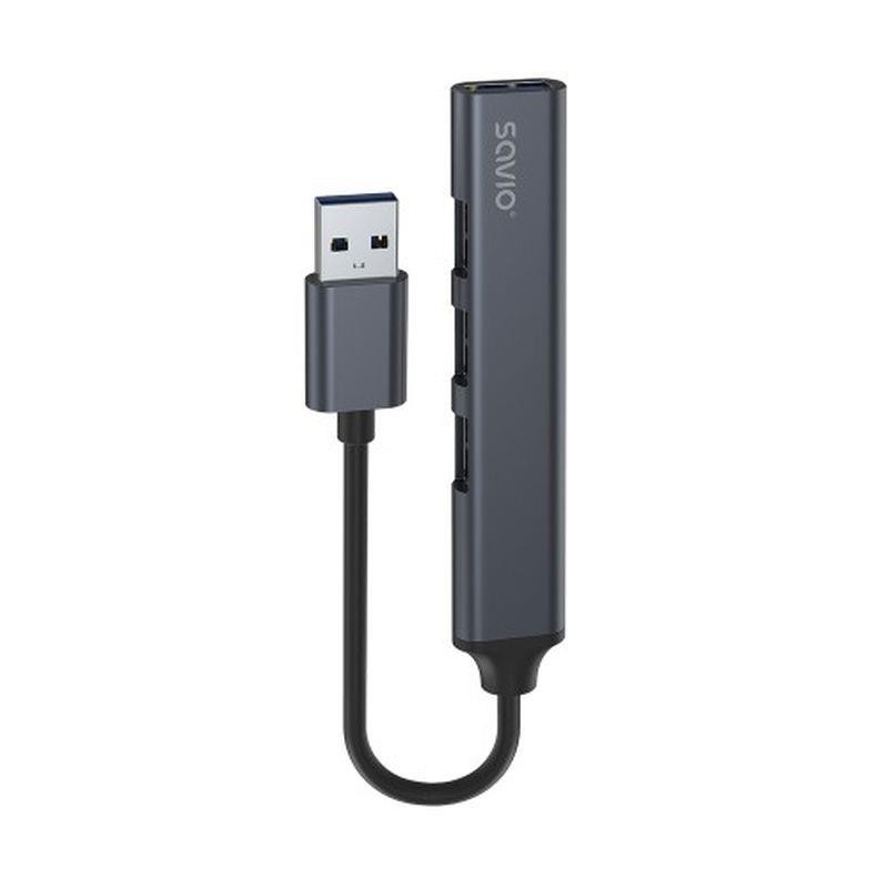 SAVIO HUB USB(A) - 3 X USB(A) 2.0 + 1 X USB(A) 3.2