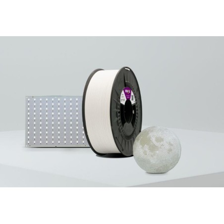 WINKLE FILAMENTO PACK LITOFANIA 1KG BLANCO FANTASMA + LUZ RETROILUMINACIÓN 1 KG de PLA HD Blanco Fantasma Panel LED retroilumina