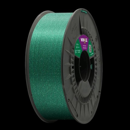 WINKLE FILAMENTO PLA-HD GLITTER (PARTICULAS) VERDE URANO 1.75MM 1 KG