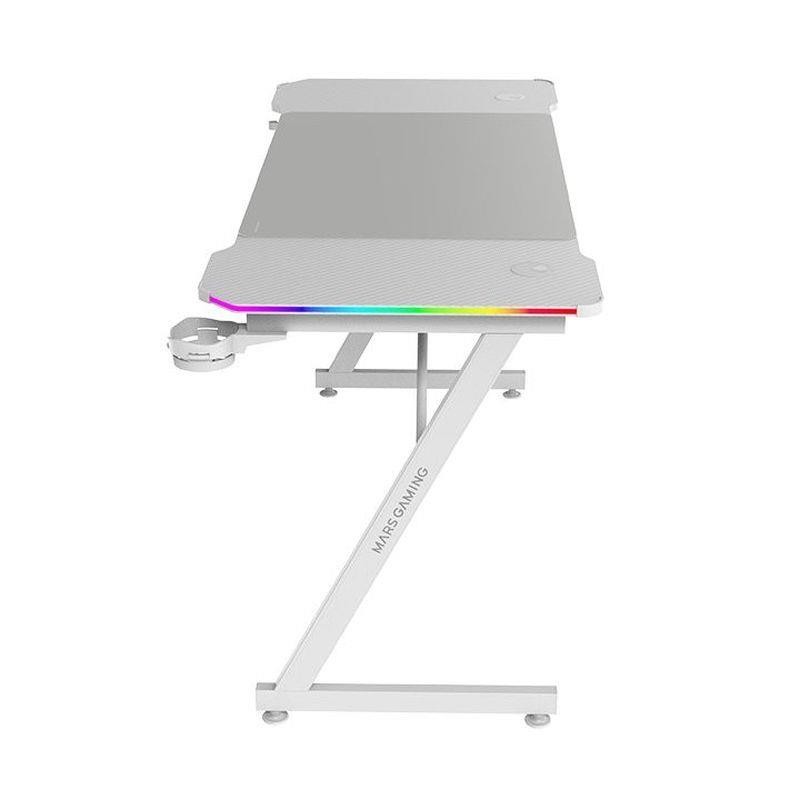 MARS GAMING MESA GAMING MGDX140RGBW BLANCA