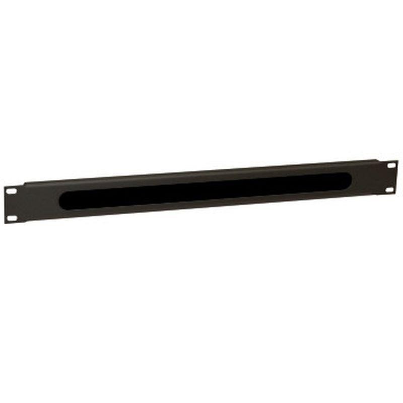 WP GUIA CABLE PANEL 1U BRUSH TYPE CABLE NEGRO
