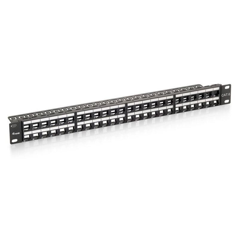 EQUIP PATCH PANEL VACIO CAT.6 48 PUERTOS KEYSTONE SLIM 1UD