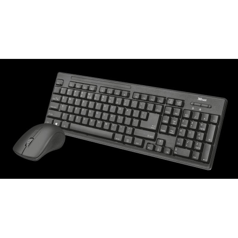 TRUST TECLADO Y RATON INALAMBRICO ZIVA NEGRO